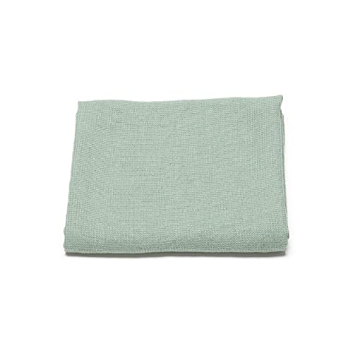 LinenMe Spa Green Linen Badetuch, Waffelmuster, gewaschen, 99 x 160 cm von LinenMe