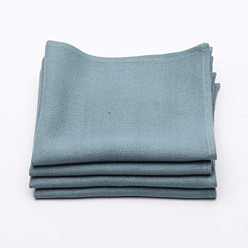 Linenme Lara Servietten, blau, 42 x 42 cm, 4 Stück von LinenMe