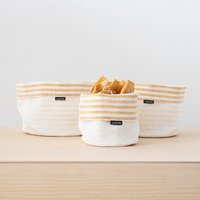 Brotkorb Aus Leinenstoff in Verschiedenen Farben, Aufbewahrung Von Bio-Lebensmitteln, Blumentopf-Leinentasche, Stoff von LinenMeStore
