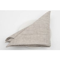 4 Leinen Servietten, Leicht Graue Tischdekoration, Esstisch Weihnachtsgeschenk von LinenStory