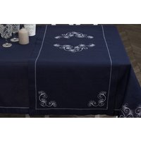 Leinen Tischläufer, Sackleinen Tischläufer Dunkelblau Tischplatte, Tabellenabdeckung Leinen Tischläufer, Sackleinen Tischläufer Dunkelblau Tischplatte, Tabellenabdeckung von LinenStory