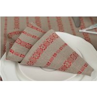 Weihnachten Leinen/Baumwolle 4 Servietten, Leinen Rot, Grau Tischdekoration, Esstisch Weihnachtsgeschenk Weihnachten Leinen/Baumwolle 4 Servietten, Leinen Rot, Grau Tischdekoration, Esstisch Weihnachtsgeschenk von LinenStory