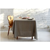Leinen Tischdecke Versand Weltweit Vorgewaschenes Rein Grobstil Rustikaler Stil Natur Farbe St14403 von LinenStyle