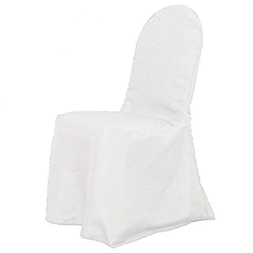 Leinen Tischdecke Polyester Bankett Stuhlhusse Weiß von LinenTablecloth