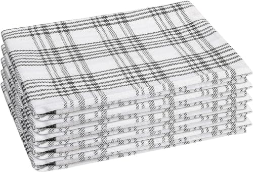 LinenWeave Packung mit 5 geschirrtücher – 100% geschirrtücher Baumwolle, 45 x 70 cm – Super saugfähiges küchentücher – Maschinenwaschbar geschirrhandtücher – küchenhandtücher (Checker 5) von LinenWeave