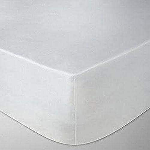 Linen Zone Spannbetttuch, 400 Fäden, ägyptische Baumwolle, 46 cm, sehr tief, Weiß – Doppelbett von LinenZone