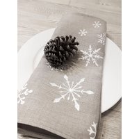 Reines Leinen Servietten Weihnachten/Weihnachtstisch Dekor Reines Leinen Servietten Weihnachten/Weihnachtstisch Dekor von LinenbyRasaOga