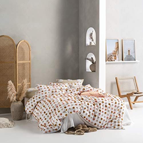 Linen House Haze Bettbezug-Set, Pink/Sand, Einzelbett von Linen House