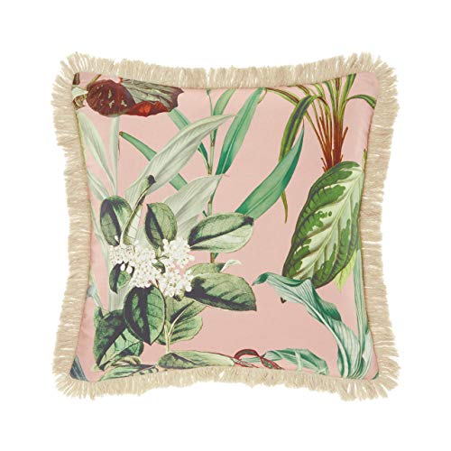 Linen House Wonderplant Kissen mit Polyester-Füllung, Mehrfarbig, 48 x 48cm von Linenhouse