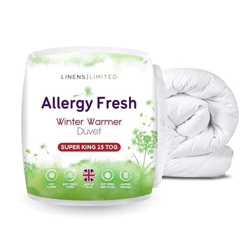 Linens Limited Hohlfaser-Bettdecke für Allergiker, weiß, Super King von Linens Limited