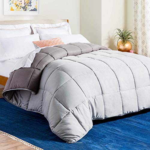 Linenspa Ganzjahresdecke - Microfaser Doppeldecke 10.5 Tog - Coverless & Reversible - Oeko-Tex, Daunen-Alternative Steppdecke, Stein/Anthrazit Linenspa Ganzjahresdecke - Microfaser Doppeldecke 10.5 Tog - Coverless & Reversible - Oeko-Tex, Daunen-Alternative Steppdecke, Stein/Anthrazit von Linenspa