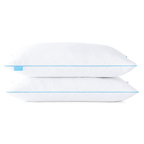 Linenspa 40x70 cm Kopfkissen – 2er Set – Mittelfestes Kissen – Öko-Tex – aus zerkleinerten Memory Foam Flocken von Linenspa