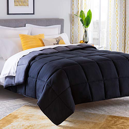 Linenspa Ganzjahresdecke - Microfaser Doppeldecke 10.5 Tog - Coverless & Reversible - Oeko-Tex, Daunen-Alternative Steppdecke, Schwarz/Graphit Linenspa Ganzjahresdecke - Microfaser Doppeldecke 10.5 Tog - Coverless & Reversible - Oeko-Tex, Daunen-Alternative Steppdecke, Schwarz/Graphit von Linenspa