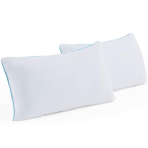 Linenspa US Queen Kopfkissen – 2er Set – Mittelfestes Kissen – Öko-Tex – aus zerkleinerten Memory Foam Flocken von Linenspa