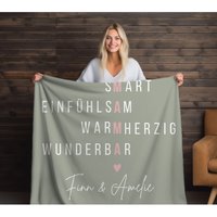 Personalisierte Kuscheldecke Mama, Geschenk Zum Muttertag, Für Mama, Muttertagsgeschenk Kinder von LineoDesigns
