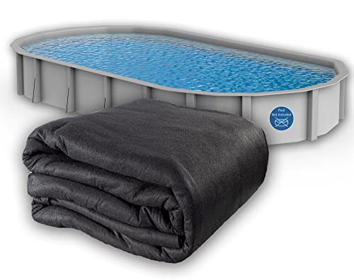 Liner Life Pre-Cut Swimming Pool Liner Pad, 18’ x 33’ Oval, Black – Made of Strong, Durable Polyester Geotextile Material, vorgeschnitten, um perfekt zu passen, LL1833OV, schwarz, 18' X 33' von Liner Life