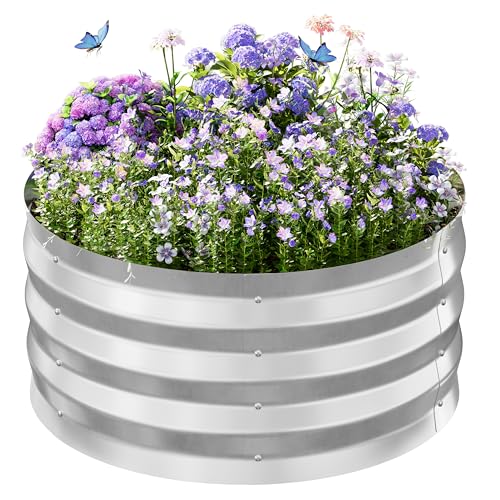 Lineware Hochbeet Outdoor Metall Gartenbeet Erhöhter Pflanzkasten für Gartenarbeit Gemüse von Lineware