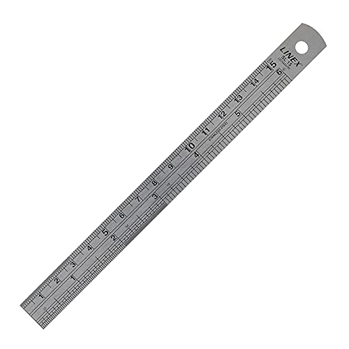 Linex SL15 Stahl-Lineal, 150 x 15 mm, cm und Zoll-Skala, Umrechnungstabelle von Linex