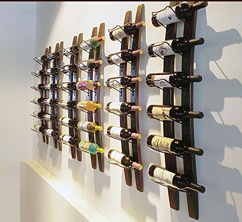 Linex Weinregal an der Wand | Weinregal aus Holz für 6 Flaschen Weinflaschenhalter aus Holz, Weinregal an der Wand für zu Hause, Weinregal Vin Regal von Linex