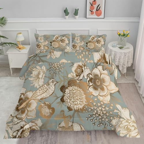 Bettdecke 155x220 4 JahreszeitenChinesischer Stil Bettdecken Waschbar Ganzjahresdecke Wende-Steppdecke, Leicht Weiche Bettdecke Ohne Bezug Nutzbar Schlafdecke 200GSM mit 2 Kissenbezug von Linfye