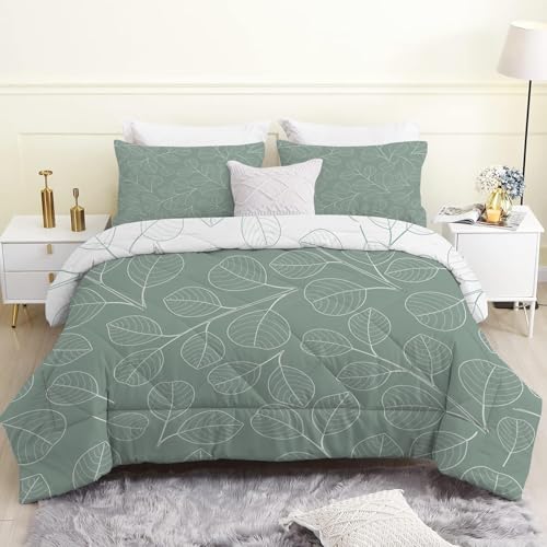 Linfye Bettdecke 240x220 cm, Grünes Blatt Bettdecke 220x240 4 Jahreszeiten, Weiße Pflanzen Steppdecke Waschbar Bettdecken, Vierjahreszeiten Schlafdecke Ganzjahresdecke mit 2 Kissenbezug 80x80cm Linfye Bettdecke 240x220 cm, Grünes Blatt Bettdecke 220x240 4 Jahreszeiten, Weiße Pflanzen Steppdecke Waschbar Bettdecken, Vierjahreszeiten Schlafdecke Ganzjahresdecke mit 2 Kissenbezug 80x80cm von Linfye