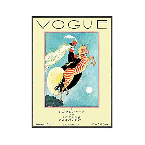 Bilder, Poster, Kunstdrucke Wandkunst Bilder Vintage Cuadros Vogue Figur Zitate Poster Und Drucke Leinwand Malerei Frauen Vintage Poster Dekorative Bild Poster Art Deco - 50X70Cm von Ling88