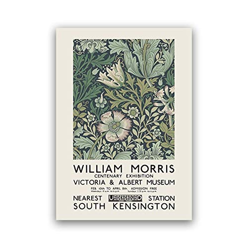 Bilder,Poster,Gemälde,William Morris Leinwanddruck Das Ausstellungsplakat des Victoria and Albert Museum Plakat Im Londoner Jugendstil Wanddekoration, Poster Art Deco,Wanddeko - 50X70Cm von Ling88