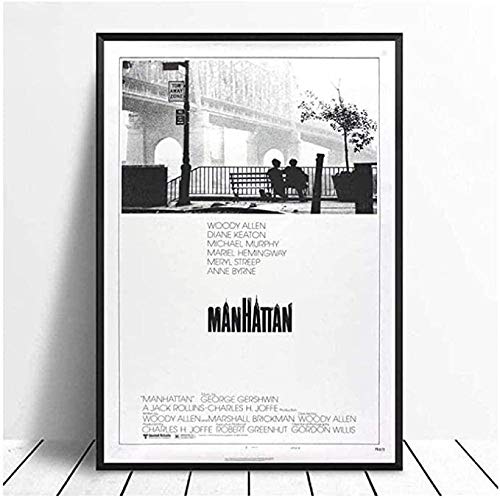 Bilder,Poster,Poster Leinwand Wandkunst Drucke Ölgemälde Manhattan Vintage Classic Film Poster Kunst Leinwand Bilddruck Wohnkultur, Poster Und Drucke Modern-40X60Cm von Ling88