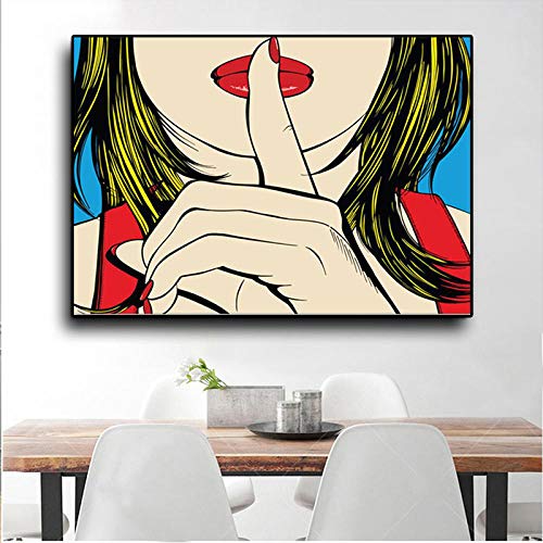 Bilder,Poster Kunstdrucke,Ssshhh! Berühmtes Design Von Deborah Azzopardi Mädchen Leinwand Malerei Poster Und Drucke, Moderne Wandbild Wandbild, Für Wohnzimmer, Für Schlafzimmer Wand Adult_50X70Cm Bilder,Poster Kunstdrucke,Ssshhh! Berühmtes Design Von Deborah Azzopardi Mädchen Leinwand Malerei Poster Und Drucke, Moderne Wandbild Wandbild, Für Wohnzimmer, Für Schlafzimmer Wand Adult_50X70Cm von Ling88