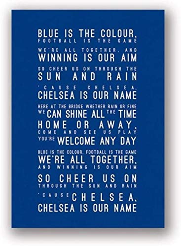 Bilder,Posters,Murals,Wandkunst-Plakat, Leinwand Chelsea Fc Inspirierte Texte Musik Hd Drucke Gemälde Bilder Moderne Kunstwerke, Für Schlafzimmerdekoration, Für Schlafzimmerwände Erwachsene-50X70Cm von Ling88