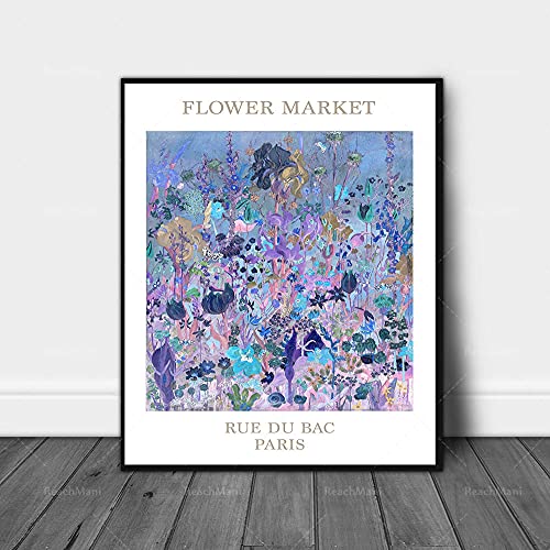 Ling88 Bilder, Poster, Gemälde, Flower Market Tokyo Print Botanischer Druck Galerie Poster Impression Artiste Flower Print Flower Market Print Tokyo Print Poster Und Drucke - 50X70Cm von Ling88