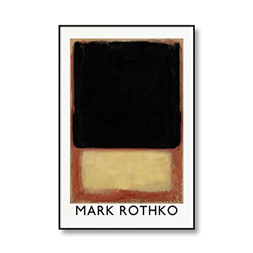 Ling88 Bilder,Poster,Gemälde,Mark Rothko Zusammenfassung Berühmte Kunstwerk Poster Leinwanddruck Malerei, Für Wohnzimmer Modern Home Decor Wandkunst Bild, Poster Art Deco,Wanddeko - 50X70Cm von Ling88