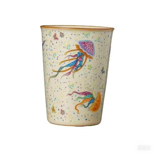 Jellyfish Master Teetasse Teekanne Gaiwan Chinesisches Kungfu Teetassen Set Keramik Handgemachte Porzellan Teetasse Chinesisches Teeset Traditionelle Teezeremonie Set (Quallen-Trinkbecher) von LingXuanGe
