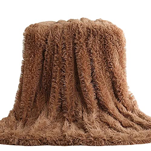 Linghe Plüschdecke Doppelseitige Plüschdecke Deckenauflage Lazy Blanket Thicken Blanket (Braun,80 x 120 cm) von Linghe