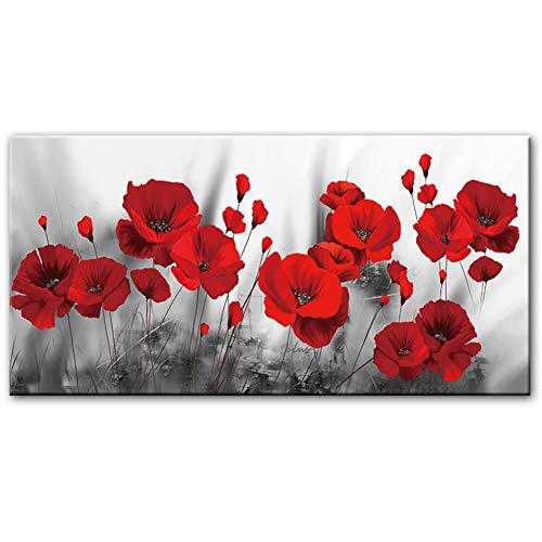 DIY 5D Diamant Malerei Set Erwachsene Vollbohrer Mohnblumen Leinwandbilder 40x120cm Kreuzstich Handgemachte Paste Kristall Strass Large Full Diamant Painting Bilder Groß Stickerei für Home Wall Decor von Lingzeer