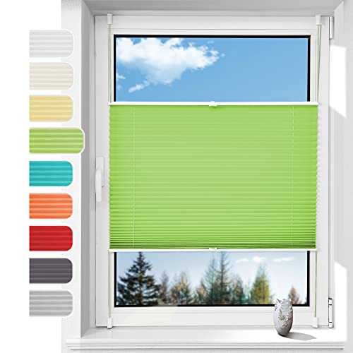 Plissee ohne Bohren Plissees Klemmfix, Easyfix Plisseeroll Rollo für Fenster Einfache Montage Sichtschutz und Sonnenschutz,40 x 130cm von Linhu