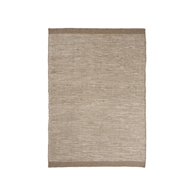 Linie Design - Asko Wollteppich 140x200cm - hellgrau/handgewebt/LxB 140x200cm von Linie Design