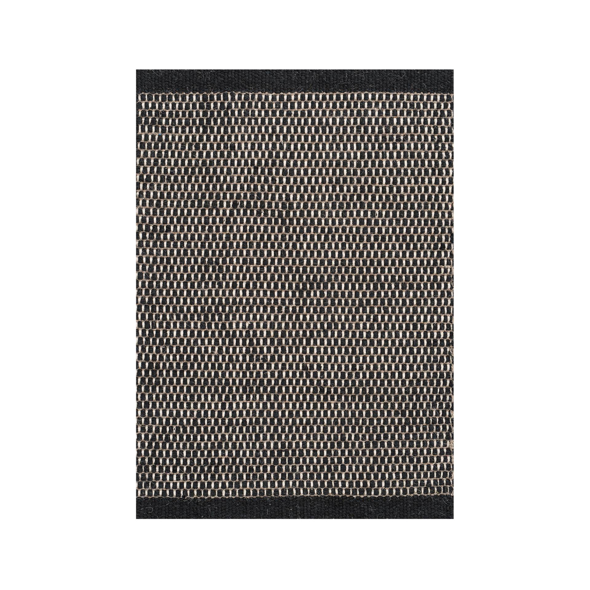 Linie Design - Asko Wollteppich 170x240cm - schwarz/handgewebt/LxB 170x240cm von Linie Design