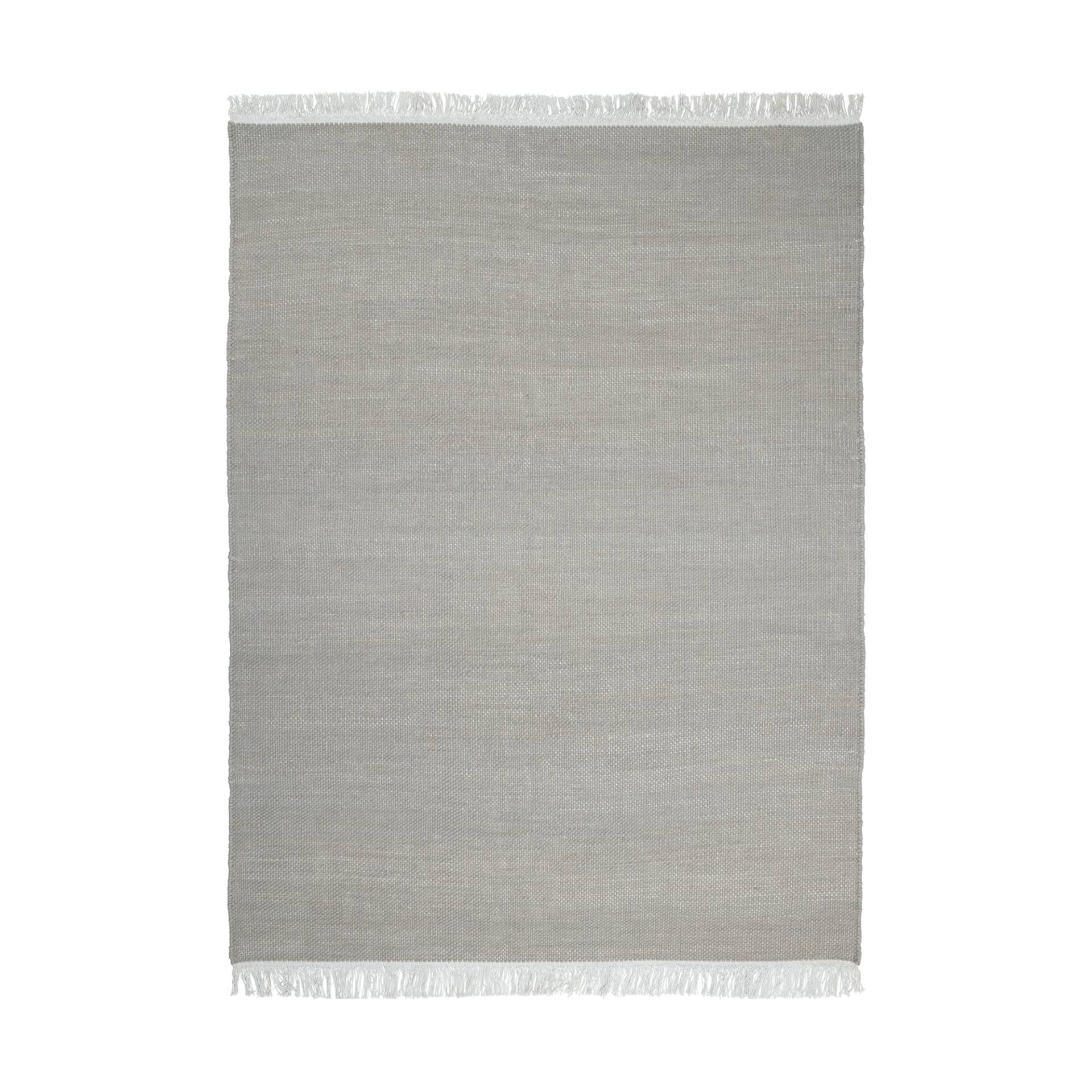 Linie Design - Birla Wollteppich 200x300cm - grau/handgewebt/LxB 200x300cm/mit Fransen von Linie Design