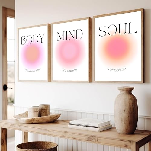 Linilioart Aura-Poster, farbenfroher Farbverlauf, Wandkunst, inspirierende Zitate, Wandkunst, Aura-Bilder für Schlafzimmer, Energie, spirituell, 30 x 40 cm, ungerahmt von Linilioart