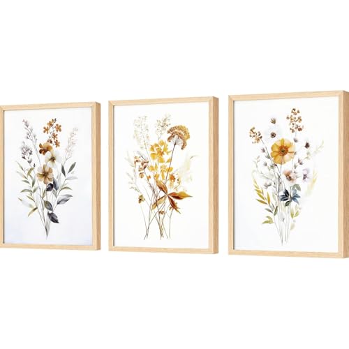 Linilioart Bunte Wildblumen-Wandkunstdruck, 3er-Set, Matisse-Poster, Blumenmarkt, Leinwand-Kunstdrucke für Wohnzimmer-Dekor, ungerahmt (30 x 40 cm) von Linilioart