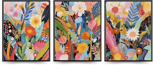 Linilioart Matisse 3er Set Bunte Leinwand Poster Wandkunst Poster für Wohnzimmer ohne Rahmen (40x50cm) von Linilioart