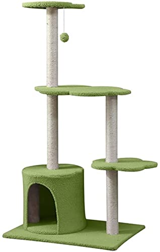 Linjolly Haustiermöbel Kratzer nach Lieferungen Katzen Baum Turm Zubehör zum Klettern Spielstruktur for Katzen Spielzeug Haustiere Kletterrahmen (Color : Light Green) von Linjolly