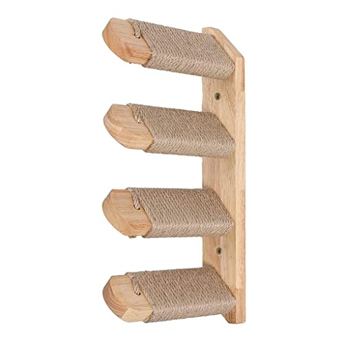 Linjolly Wandmontierte Katzen Kletterleiter Hölzerne Treppen Haustier Möbel Kätzchen Wandregal Set Katzen Barch Holz Kratzer Klettern Katzen Baum von Linjolly