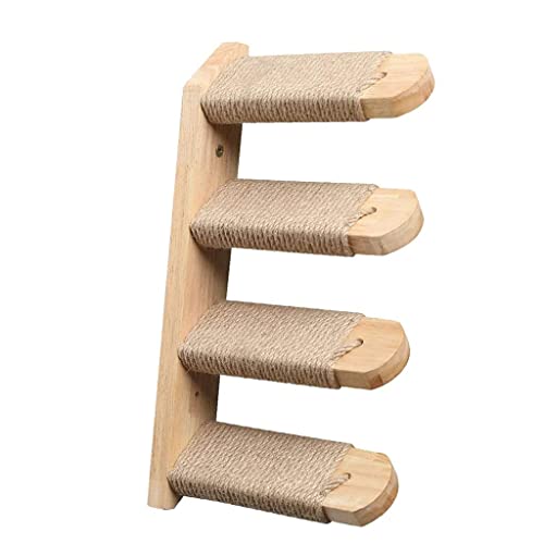 Linjolly Wandmontierte Katzen Kletterleiter Hölzerne Treppen Haustier Möbel Kätzchen Wandregal Set Katzen Barch Holz Kratzer Klettern Katzen Baum von Linjolly