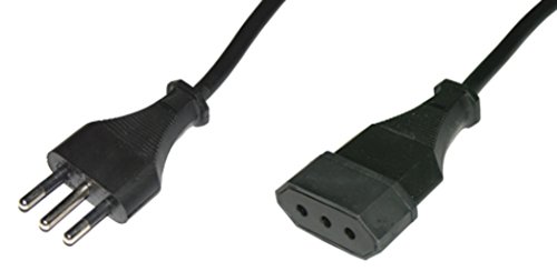 Link Accessori 02506 3 m Stecker Netzteil Typ L Koppler C13 schwarz Kabel Elektrische – Cables elektrischen (schwarz, männlich/weiblich, 3 m, Steckdose Netzteil Typ L, Koppler C13, recht) von LINK