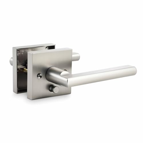 Linkaa Türgriff für den Innenbereich, mit Schloss, Türdrücker für Badezimmer und Schlafzimmer, Satin-Nickel, wendbar, schlüssellos, robuste Griffe (Privatsphäre, Druckknopfschloss, satiniertes Nickel) Linkaa Türgriff für den Innenbereich, mit Schloss, Türdrücker für Badezimmer und Schlafzimmer, Satin-Nickel, wendbar, schlüssellos, robuste Griffe (Privatsphäre, Druckknopfschloss, satiniertes Nickel) von Linkaa