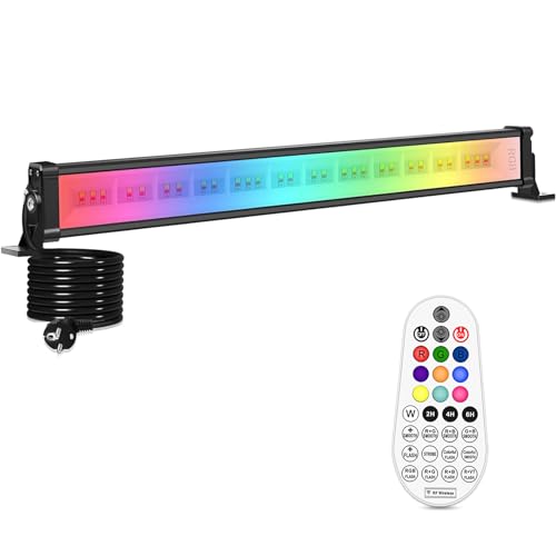 Linke RGB LED Strahler 42W Wallwasher mit Fernbedienung Außenstrahler Dimmbar Flutlicht Bunt IP66 Wasserdicht Lightbar mit Memoryfunktion für Garten Innen DJ Home Party Weihnachtsdekoration Linke RGB LED Strahler 42W Wallwasher mit Fernbedienung Außenstrahler Dimmbar Flutlicht Bunt IP66 Wasserdicht Lightbar mit Memoryfunktion für Garten Innen DJ Home Party Weihnachtsdekoration von Linke