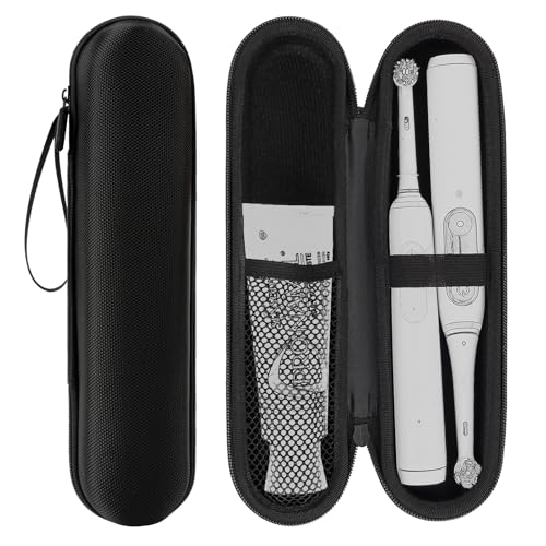 Linkidea Reiseetui für elektrische Zahnbürste und Zahnpasta mit Tasche, Hartschalen-Schutztasche für elektrische Zahnbürsten, kompatibel mit Oral-B iO-Serie, Smart 1500, Philips Sonicare (Typ B) von Linkidea