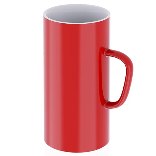 Linkidea 40oz übergroße Kaffeetassen, extra große Keramiktasse mit Henkel, supergroße Trinkteetassen mit großem Fassungsvermögen für Büro und Zuhause (Rot) von Linkidea
